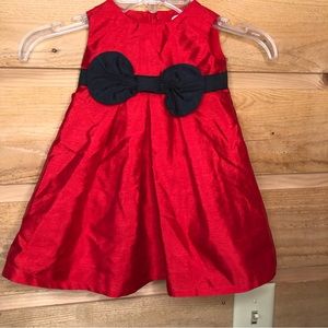 Just One You Carter's Special Occasion Dress red w black bow dress size 6M